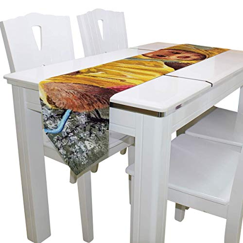 N/A Camino de Mesa de Comedor o vestidor, Botas de Goma para bebés, Alfombra de café para decoración de Banquetes de Boda, 13 x 90 Pulgadas N/A Camino de Mesa de Comedor o vestidor, Botas de Goma para bebés, Alfombra de café para decoración de Banquetes de Boda, 13 x 90 Pulgadas