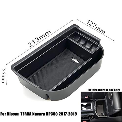 NA Coche Apoyabrazos Central Caja de Almacenamiento de Consola, para Nissan Terra Navara NP300 2017-2019 Central Armrest Console Storage Box, Contenedor Organizador Accesorios Interiores