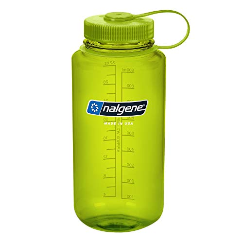 Nalgene 1413830 - Bidón con boca ancha de acampada y senderismo, color Verde, 1 L