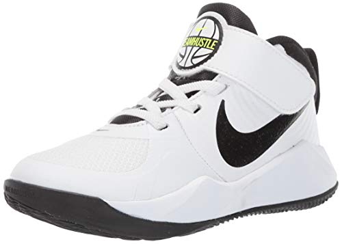 Nike Team Hustle D 9 (PS), Zapatillas de Baloncesto Unisex niño, Blanco (White/Black/Volt 000), 32 EU