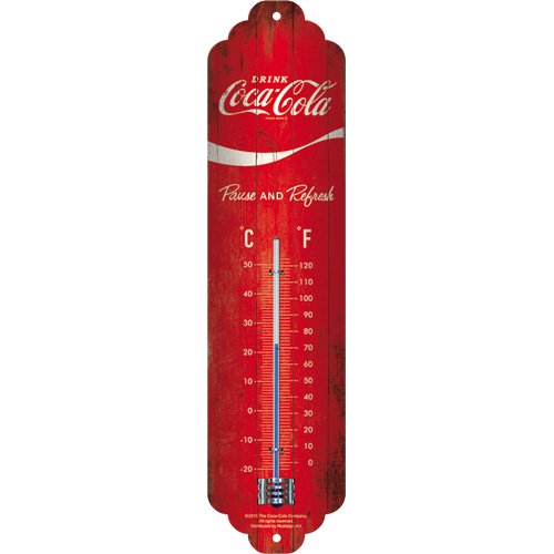 Nostalgic-Art 80310 Coca-Cola Logo Red Wave, termómetro