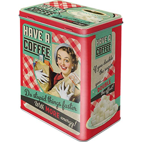 Nostalgic-Art - Recipiente para café (hojalata, 10 x 14 x 2 cm), diseño Retro Nostalgic-Art - Recipiente para café (hojalata, 10 x 14 x 2 cm), diseño Retro