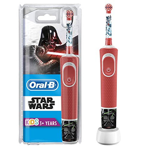 Oral-B Kids Cepillo Eléctrico Recargable con Tecnología de Braun, 1 Mango de Star Wars, Apto para Niños Mayores de 3 Años