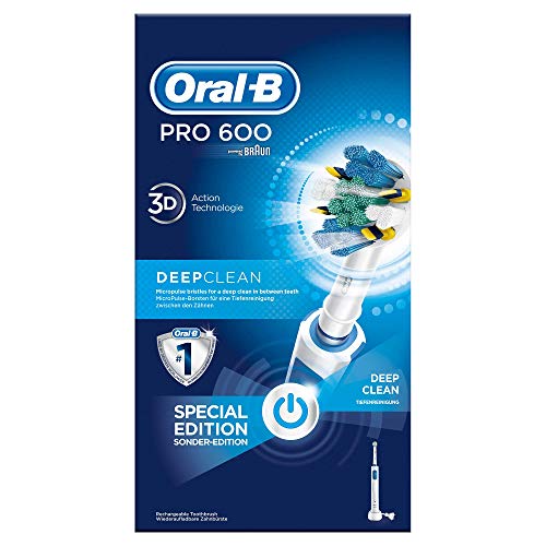 Oral-B PRO 600 Floss Action - Deep clean cepillo de dientes eléctrico recargable, edición especial