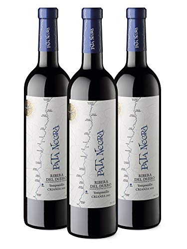 Pata Negra Crianza - Vino Tinto D.O Ribera del Duero, Pack de 3 Botellas x 750 ml