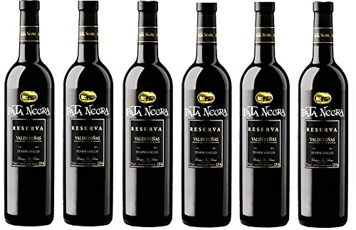 Pata Negra Reserva Vino Tinto D.O Valdepeñas - Pack de 6 Botellas x 750 ml