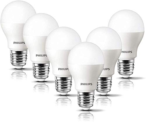 Philips Bombilla LED esférica casquillo E27, 8 W, equivalente a 60 W, luz blanca cálida, 806 lúmenes, pack de 6 Philips Bombilla LED esférica casquillo E27, 8 W, equivalente a 60 W, luz blanca cálida, 806 lúmenes, pack de 6