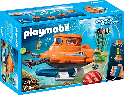 PLAYMOBIL- Submarino con Motor, Multicolor, única (9234)