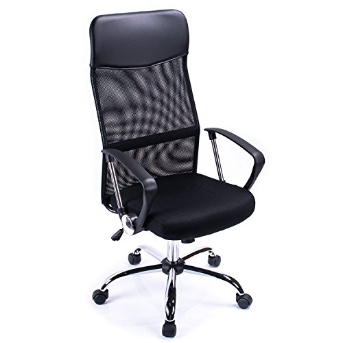 Poptoy - Silla de escritorio giratoria con respaldo alto con malla y altura ajustable para el hogar y la oficina Poptoy - Silla de escritorio giratoria con respaldo alto con malla y altura ajustable para el hogar y la oficina
