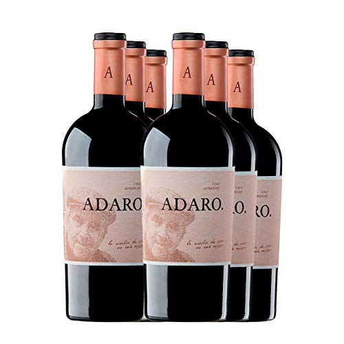 PRADOREY Adaro - Vino tinto - Crianza - Ribera del Duero - Vino de autor - 100% Tempranillo - Vino homenaje al fundador de la marca, Javier Cremades de Adaro - 6 Botellas - 0,75 L