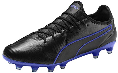 PUMA King Pro FG, Botas de fútbol Unisex Adulto, Black-Royal Blue, 44.5 EU