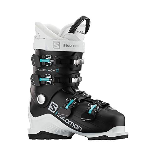 SALOMON X Access X60 - Botas de esquí para Mujer, Color Black/White/Scuba Blue, tamaño 27