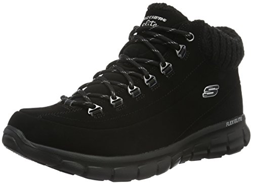 Skechers Synergy-Winter Nights, Botas para Mujer, Negro (Black), 37 EU