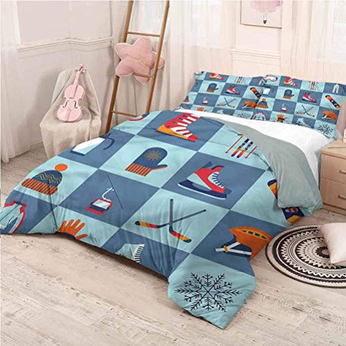 Sports Funda nórdica de 3 Piezas Juego de Cama Bota de esquí para Deportes de Invierno Estilo Moderno Ligero Durable Sports Funda nórdica de 3 Piezas Juego de Cama Bota de esquí para Deportes de Invierno Estilo Moderno Ligero Durable