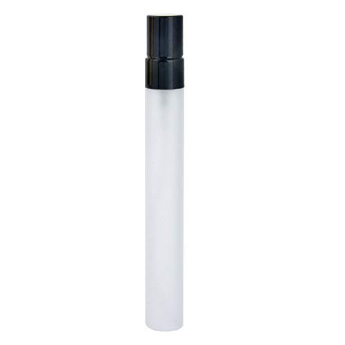 TankMR botellas vacías de 10 ml rellenable de vidrio esmerilado vacío botella de perfume, ideal para aceites esenciales, productos de limpieza, limpiadores caseros, aromaterapia, negro, talla única