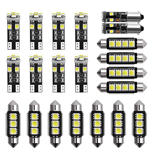 Teabelle 21 Piezas de Luz Interior LED para Coche Kit de Lámpara de Cúpula Placa de Matrícula Bombillas Teabelle 21 Piezas de Luz Interior LED para Coche Kit de Lámpara de Cúpula Placa de Matrícula Bombillas