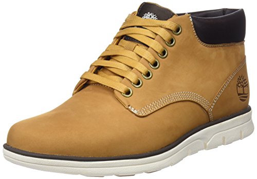 Timberland Bradstreet Leather Sensorflex, Botas Chukka para Hombre, Amarillo Wheat Nubuck, 42 EU