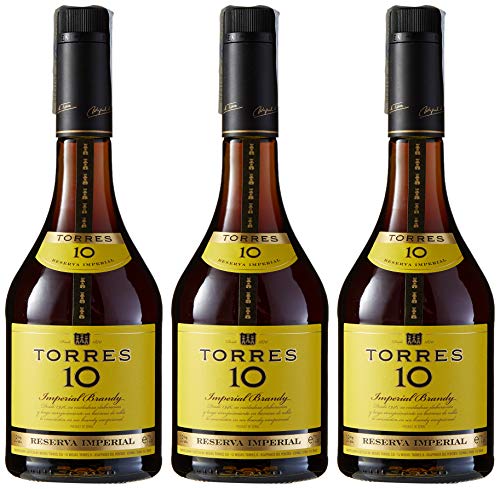Torres 10, Brandy - 3 botellas de 70 cl, Total: 2100 ml