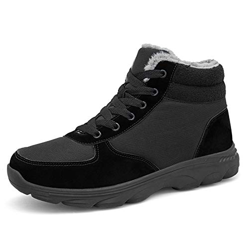 UBFEN Botas de Nieve para Mujer Botas de Senderismo Invierno Impermeable Calzado Zapatos de Ocio al Aire Libre y Deportes Zapatillas Antideslizantes cálido Confortables 35 EU T/Negro
