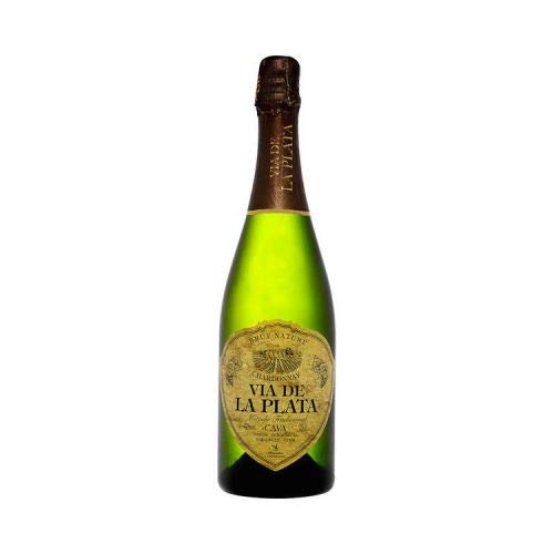 VIA DE LA PLATA, Cava Extremeño Brut Nature Chardonnay, Botella 0,75 L