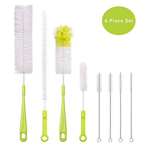 Vicloon Cepillo de Botellas, 8 Pcs Cepillo de Limpieza Botella con Cerdas de Nylon, Cepillo de Tubo de Pajitas para Botellas de Cristal Deportes Botellas de Agua Tetera El Teclado de Ordenador Vicloon Cepillo de Botellas, 8 Pcs Cepillo de Limpieza Botella con Cerdas de Nylon, Cepillo de Tubo de Pajitas para Botellas de Cristal Deportes Botellas de Agua Tetera El Teclado de Ordenador