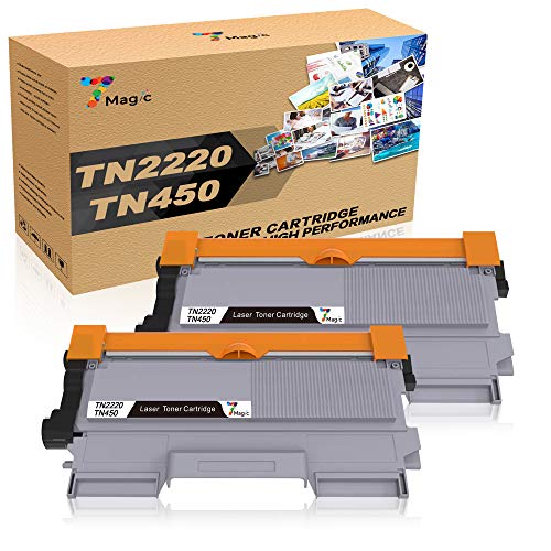 7Magic TN2220 TN2010 Cartucho de Tóner Compatible, para Brother MFC-7360N MFC-7460DN DCP-7055 DCP-7060D DCP-7065DN HL-2240 HL-2130 HL-2132 HL-2135W HL-2240 HL-2250DN (Negro, 2-Pack)