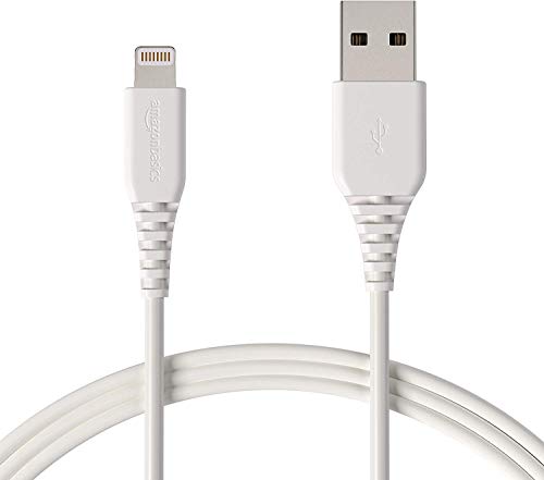 AmazonBasics – Cable de USB A a Lightning, con certificación MFi de Apple - Blanco, 0,9 m AmazonBasics – Cable de USB A a Lightning, con certificación MFi de Apple - Blanco, 0,9 m