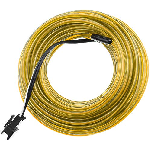 BeMatik - Cable electroluminiscente dorado de 2.3mm en bobina 25m