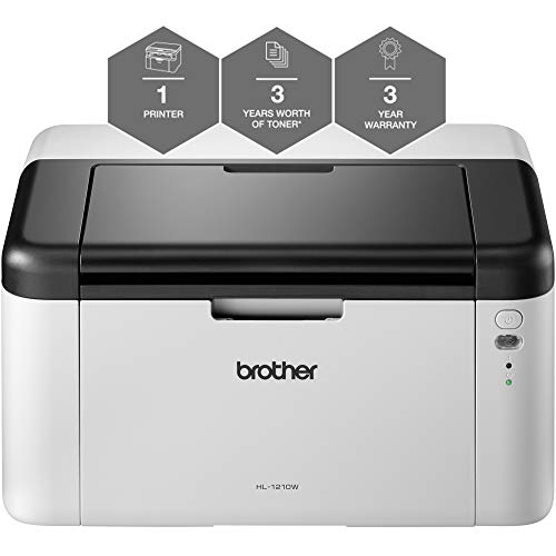 Brother HL-1210W All in Box - Impresora láser Monocromo (32 MB, WiFi, 5 tóneres, USB 2.0 Hi-Speed, HQ1200 (2.400 x 600 PPP) 600 x 600 PPP, 1.800 páginas/Mes)