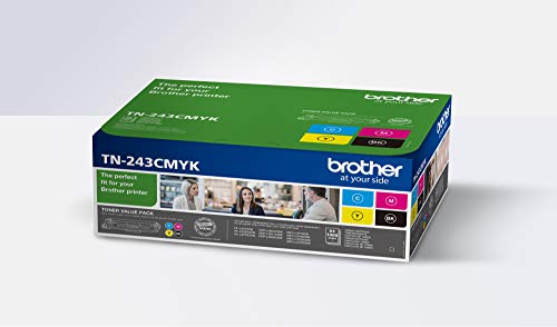 Brother TN-243CMYK - Pack 4 tóner (BK/C/M/Y), duración 1.000 según ISO/IEC 19798, compatible con HLL3210CW, HLL3230CW, HLL3270CW, DCPL3510CW, DCPL3550CW, MFCL3710CW, MFCL3750CW, MFCL3770CDW Brother TN-243CMYK - Pack 4 tóner (BK/C/M/Y), duración 1.000 según ISO/IEC 19798, compatible con HLL3210CW, HLL3230CW, HLL3270CW, DCPL3510CW, DCPL3550CW, MFCL3710CW, MFCL3750CW, MFCL3770CDW