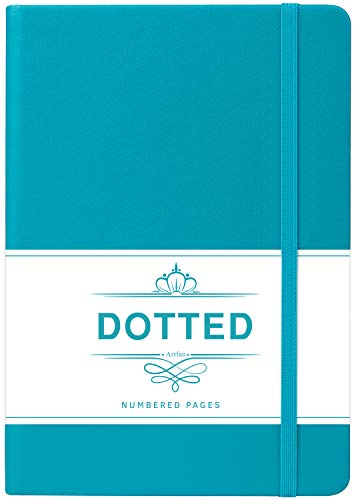 Bullet Journal Puntos - Libreta de Puntos, Diario Punteado con 124 Páginas Numeradas, Cuero Sintético Liso Verde, 13x21.5cm Bullet Journal Puntos - Libreta de Puntos, Diario Punteado con 124 Páginas Numeradas, Cuero Sintético Liso Verde, 13x21.5cm