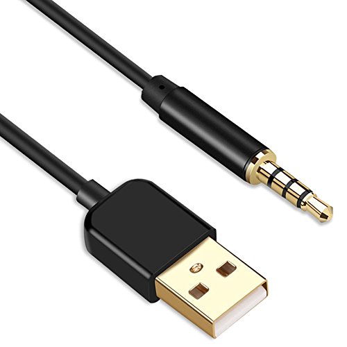 Cable Adaptador Jack 3.5 mm, AGPTEK Cable de Carga USB 2.0 de AUX Macho, 2 En 1 Cable de Transferencia y Carga para Reproductores MP3/Grabadores de Voz, (0.8M) Negro Cable Adaptador Jack 3.5 mm, AGPTEK Cable de Carga USB 2.0 de AUX Macho, 2 En 1 Cable de Transferencia y Carga para Reproductores MP3/Grabadores de Voz, (0.8M) Negro