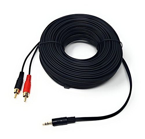 Cable de audio estéreo con clavija jack de 3,5 mm a 2 conectores RCA (disponible en 0,5 cm, 1 m, 1,5 m, 2 m, 3 m, 5 m, 10 m, 15 m y 20 m) 20 m Cable de audio estéreo con clavija jack de 3,5 mm a 2 conectores RCA (disponible en 0,5 cm, 1 m, 1,5 m, 2 m, 3 m, 5 m, 10 m, 15 m y 20 m) 20 m
