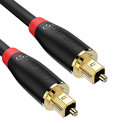 Cable Óptico – Syncwire 1.8M Audio Óptico Flexible de Puerto Toslink con Tejido de nylon y Conectores Recubiertos con Oro de 24 Quilates para la Soundbar, TVs, PS4, X-Box, DVD/CD, Home Theater y más Cable Óptico – Syncwire 1.8M Audio Óptico Flexible de Puerto Toslink con Tejido de nylon y Conectores Recubiertos con Oro de 24 Quilates para la Soundbar, TVs, PS4, X-Box, DVD/CD, Home Theater y más
