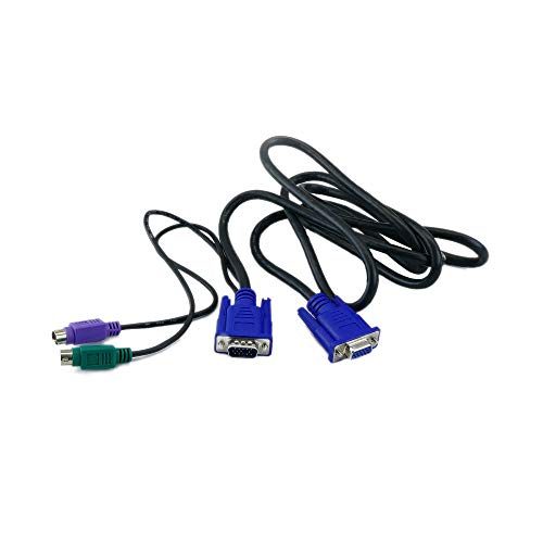 Cablematic - Cable especial conmutador KVM VGA PS2 tipo HD15 miniDIN 1.8m