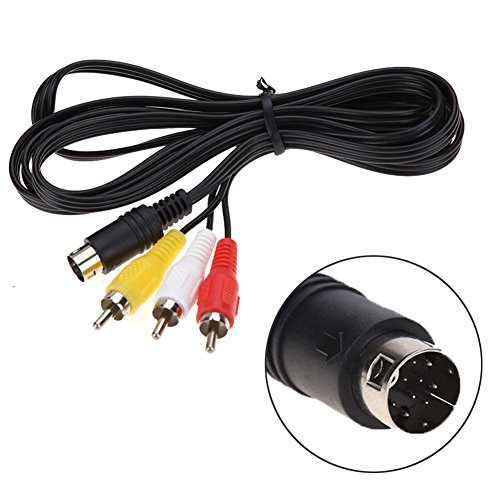 Childhood 1.8m Audio Video Cable de cable AV 9Pin a RCA Cable de conexión para Sega Genesis Mega Drive 2 3 Childhood 1.8m Audio Video Cable de cable AV 9Pin a RCA Cable de conexión para Sega Genesis Mega Drive 2 3