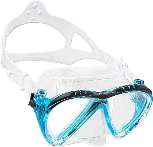 Cressi Tauchmaske Lince Low Volume Made In Italy Gafas de Buceo, Unisex, Transparente/Azul Claro, Talla única Cressi Tauchmaske Lince Low Volume Made In Italy Gafas de Buceo, Unisex, Transparente/Azul Claro, Talla única