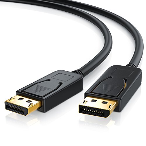 CSL - 5m Ultra HD 4K Premium Displayport 1.2v DP a Displayport 1.2v DP Cable de Alta Velocidad - transmisión de Audio - Resolución de hasta 3840 x 2160 - Compatible con Apple y PC - Negro