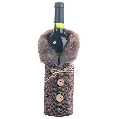 Decoración de Navidad Vino suéter de la Cubierta de la Botella botón de Collar Diseño Escudo Botella Vestido de Fiesta de Navidad Inicio Decoración de Navidad Vino suéter de la Cubierta de la Botella botón de Collar Diseño Escudo Botella Vestido de Fiesta de Navidad Inicio