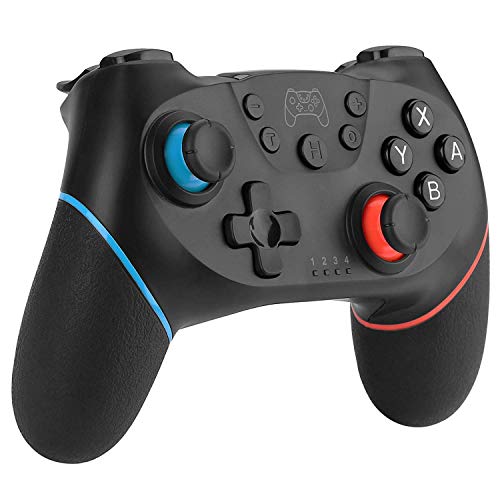 Diswoe Mando para Nintendo Switch, Wireless Bluetooth Pro Controller Controlador Inalámbrico Apoya Vibración, Turbo y Giroscopio, Controlador para Nintendo Switch/Nintendo Switch Lite