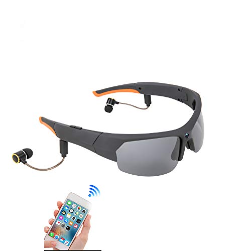 DTTKKUE Gafas de Sol inalámbrica Inteligente HD 1080P de la cámara Mini DV de la cámara Gafas de Sol Gafas de Dash CAM Conductor Deportivo Ciclismo Hombres Mujeres,32G