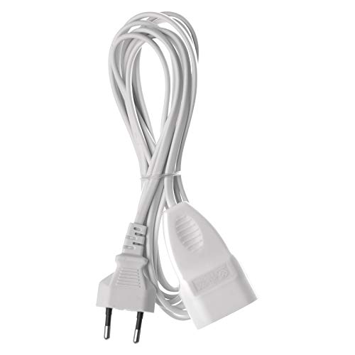 EMOS P01303 Cable alargador (3 m, con Enchufe Europeo y Acoplamiento, plástico, 2 x 0,75 mm, extensión de Corriente para Interiores) EMOS P01303 Cable alargador (3 m, con Enchufe Europeo y Acoplamiento, plástico, 2 x 0,75 mm, extensión de Corriente para Interiores)