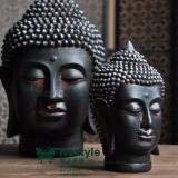 Estatuas de cabeza de buda de resina de estilo sudeste de Tailandia para decorar el hogar, manualidades de resina, Small