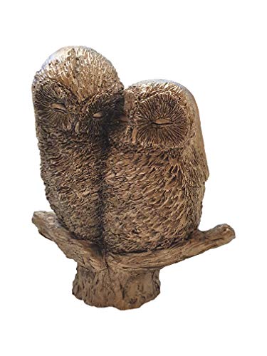 Frith Sculptures PA001 - Estatua de búhos pequeños en bronce fundido en frío