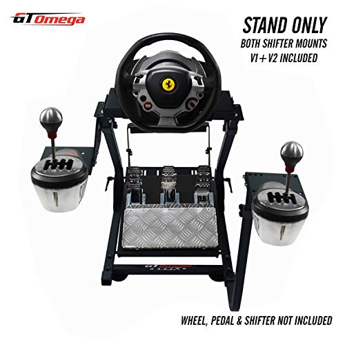 GT OMEGA Soporte del Volante para el Volante Thrustmaster TX Racing Ferrari 458 Italia y Pedales, Xbox One, PC - Compacto, Plegable e Inclinable, Ajustable a la Mejor Experiencia de Consola de Juegos