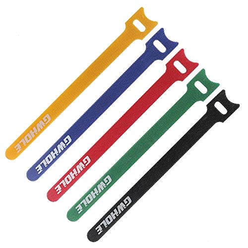 GWHOLE 60 Piezas Sujetacables de Velcro Bridas Ajustables Reutilizables - 1,2 x 18 cm, 5 Colores GWHOLE 60 Piezas Sujetacables de Velcro Bridas Ajustables Reutilizables - 1,2 x 18 cm, 5 Colores