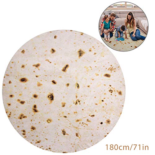 Home Deco Manta de Tortilla de Burrito Súper Suave Cálida Resistente a Las Arrugas Reversible de 100% Microfibra de Poliéster Manta de Franela para Cama Sofas