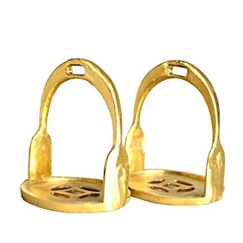 HUDEMR Estribo 1 par de Grandes establos de Cobre de una Silla de Silla de Montar a Caballo Accesorios Decorativos Fuertes estribos de Bronce duraderos Estribo Irons y Pisadas