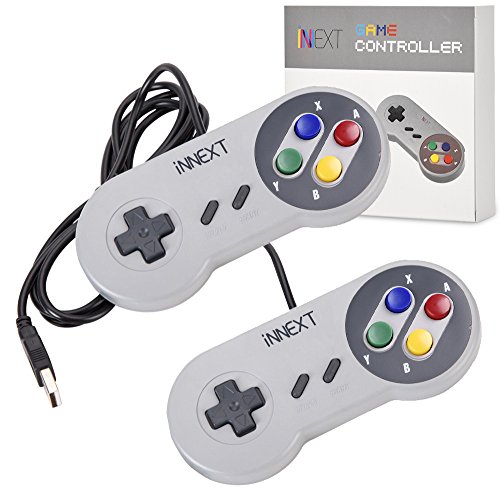 iNNEXT® 2x Classic USB Gamepad Retro Controlador USB de juegos SNES para Windows, PC, Mac y Raspberry Pi System iNNEXT® 2x Classic USB Gamepad Retro Controlador USB de juegos SNES para Windows, PC, Mac y Raspberry Pi System