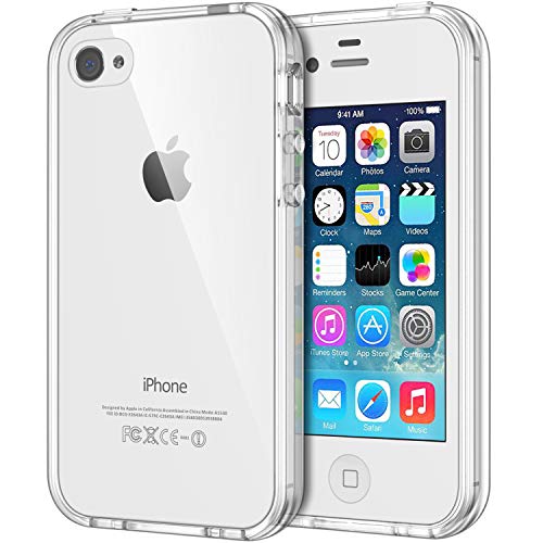 JETech Funda Compatible iPhone 4s y iPhone 4, Carcasa Anti-Choques y Anti-Arañazos, Transparente